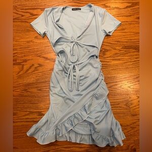 SHEIN Light Blue Asymmetrical Dress